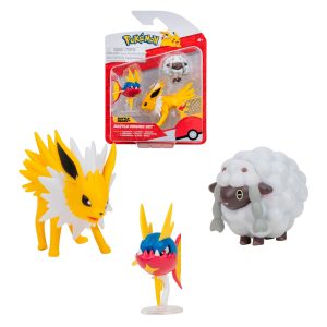 Pokemon – set 3 figuras Cavanha – Jolteon y Wooloo