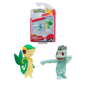 Pokemon – set 2 figuras Machop y Snivy