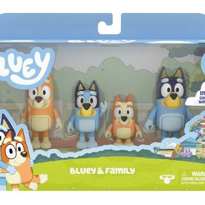 Bluey pack 4 figuras – familia