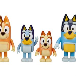 Bluey pack 4 figuras – familia