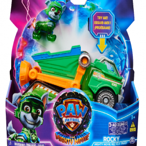 Paw patrol Mighty Movie Vehículo con luz y sonido – Rocky