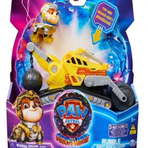 Paw patrol Mighty Movie Vehículo con luz y sonido – Rubble