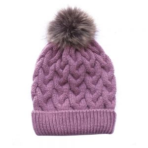 Gorro Invierno con Pompón Rosa