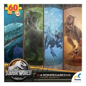 Puzzle 4×60 piezas Jurassic World