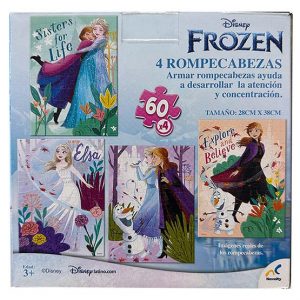 Puzzle 4×60 piezas Frozen