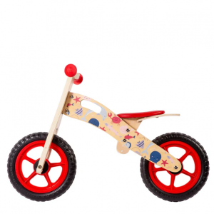 Bicicleta de Equilibrio Aprendizaje Madera Océano Rojo